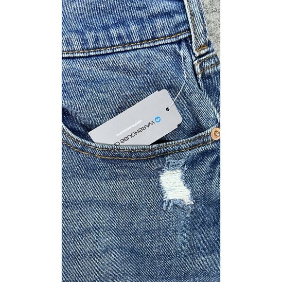 Warehouse One High Rise Vintage Straight 20+ R Distressed Jeans NWT - Picture 4 of 12